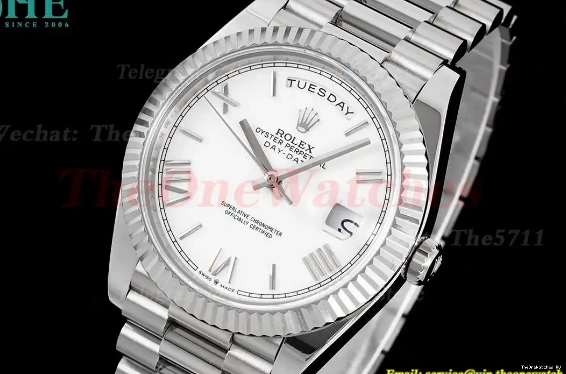(Tungsten SS DayDate 40mm Heavy White Version) A3255 SS Pres Dial GSF 228239 0405